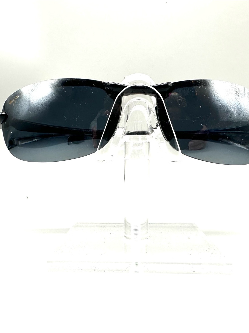 Maui Jim Makaha MJ-405-02 Gloss Black Polarized Rimless Sport Sunglasses Mens